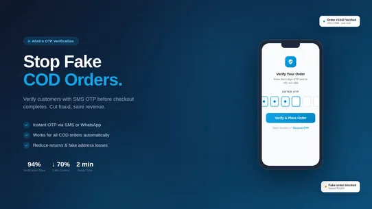 Alintro OTP Verification screenshot