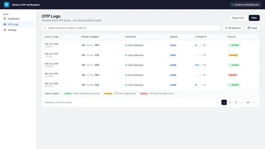 Alintro OTP Verification screenshot