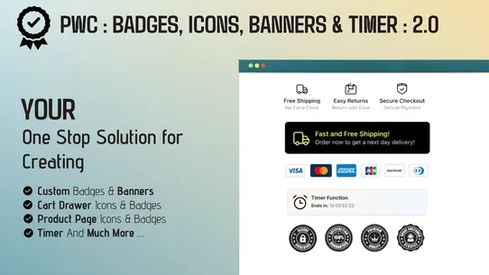 PWC Badges, Timer, Icons ‑ 2.0 screenshot