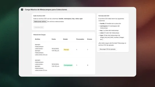 Cargas masivas para SEO screenshot