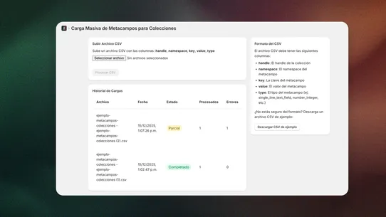 Cargas masivas para SEO screenshot