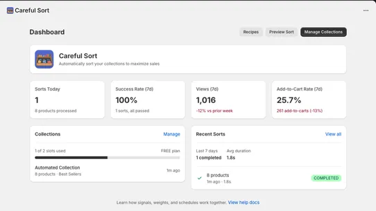 Careful Sort screenshot