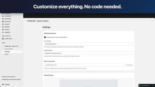 Back in Stock ‑ Notify Me screenshot