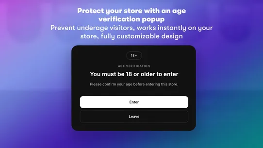 Age Gate Builder ‑ Gateify screenshot