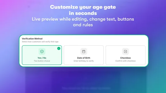 Age Gate Builder ‑ Gateify screenshot