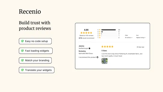 Recenio Product Reviews &amp; UGC screenshot