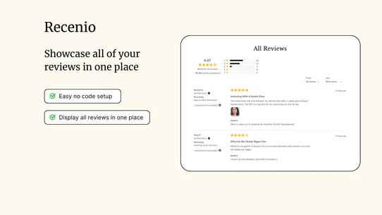 Recenio Product Reviews &amp; UGC screenshot