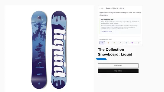 ItemFits Product Size vs Space screenshot