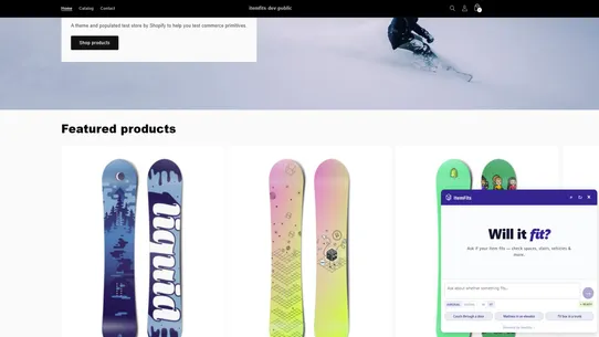 ItemFits Product Size vs Space screenshot