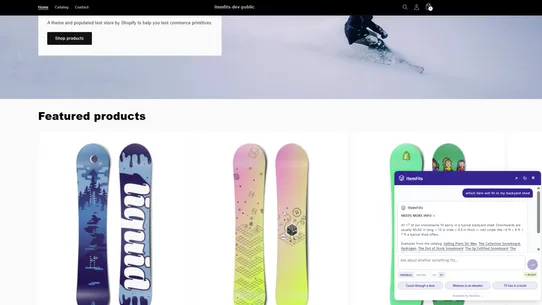 ItemFits Product Size vs Space screenshot