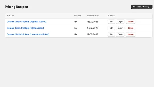 Custom Print Price Engine screenshot