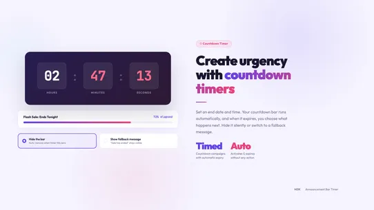 MSK: Announcement Bar Timer screenshot
