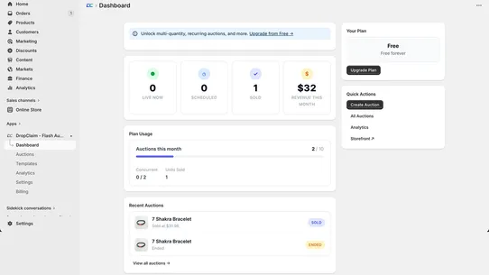 DropClaim ‑ Flash Auction App screenshot