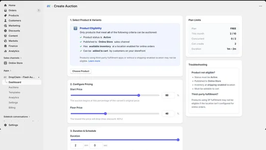 DropClaim ‑ Flash Auction App screenshot