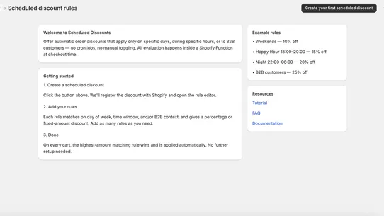 Pilot Scheduled Discounts screenshot