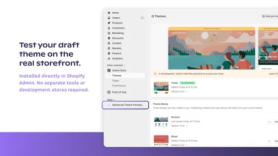 Avanced Theme Preview screenshot