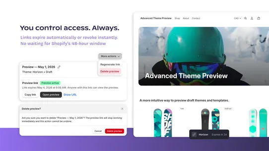 Avanced Theme Preview screenshot