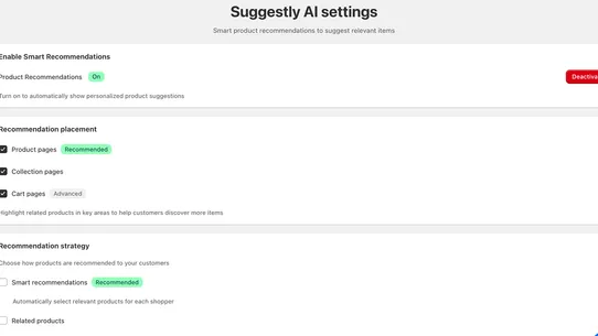 Suggestly – AI Recommendations screenshot