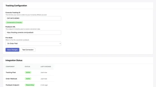 Conectia ‑ Affiliate Network screenshot