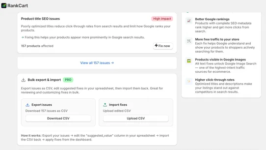 RankCart ‑ Scan &amp; Auto Fix SEO screenshot
