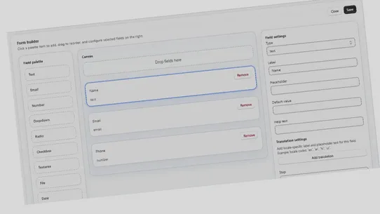 ECS ‑ Contact Form Builder screenshot