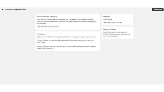 Tierly Volume Discounts screenshot