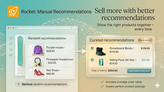 Rocket: Manual Recommendations screenshot