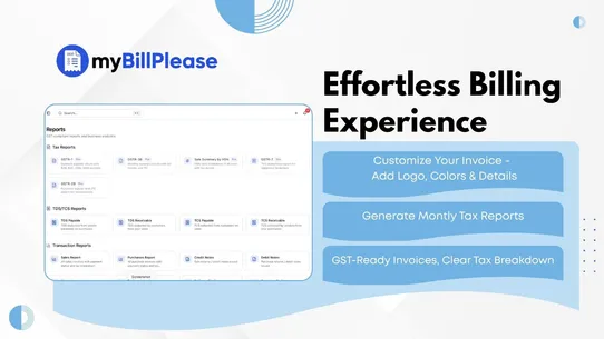 myBillPlease: GST Bill Invoice screenshot