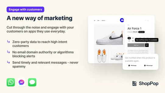 ShopPop: WhatsApp &amp; SMS alerts screenshot