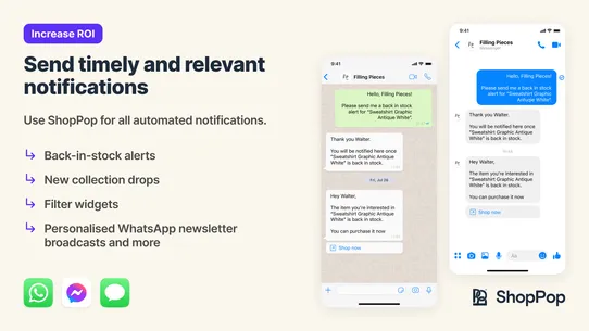 ShopPop: WhatsApp &amp; SMS alerts screenshot