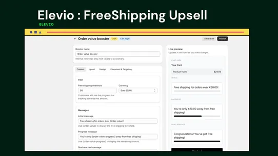 Elevio : FreeShipping Upsell screenshot