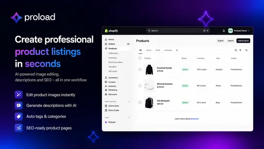 Proload AI: Product Upload screenshot