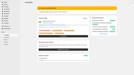 CatalogFix screenshot