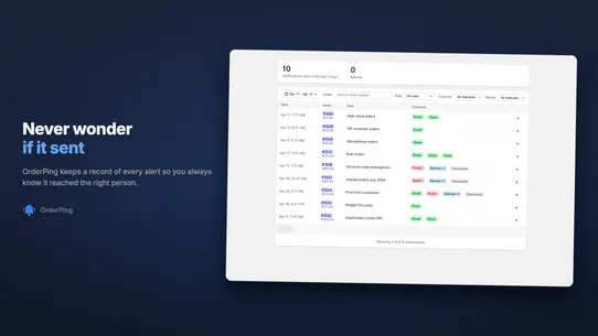 OrderPing — Smart Order Alerts screenshot