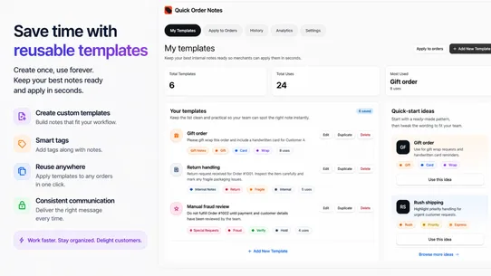Quick OrderNotes screenshot