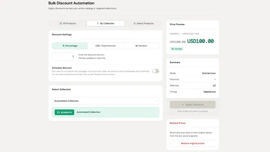 Bulk Discount Automation screenshot