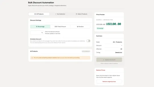 Bulk Discount Automation screenshot