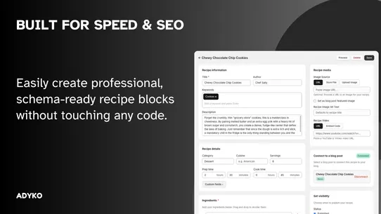 ADYKO: Recipe Blog Posts screenshot