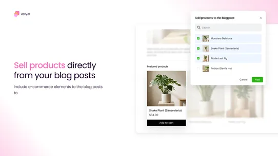 vevy: AI Blog Builder &amp; Writer screenshot