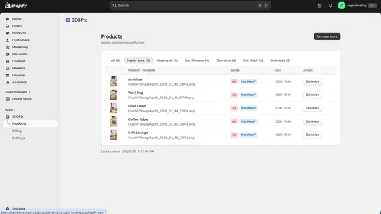 SEOPix · Image SEO &amp; Compress screenshot