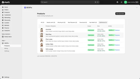 SEOPix · Image SEO &amp; Compress screenshot