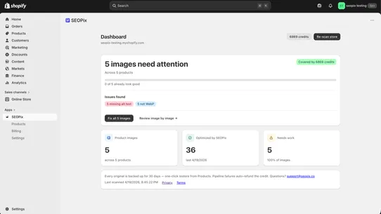 SEOPix · Image SEO &amp; Compress screenshot