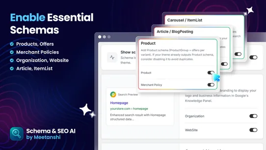 Meetanshi Schema &amp; SEO AI screenshot
