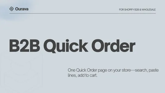 Ourava Quick Order screenshot