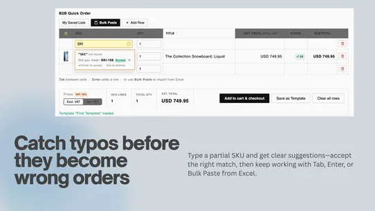 Ourava Quick Order screenshot