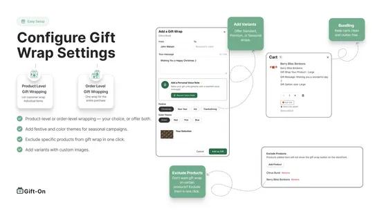 Gift‑On: Gift Wrap &amp; VoiceNote screenshot