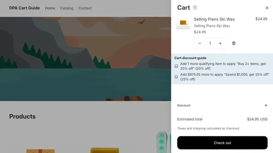 DPA Cart Guide screenshot