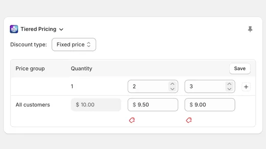 Tiered Pricing ‑ Mike Robinson screenshot