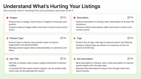 Surge: Product Listing Audit screenshot