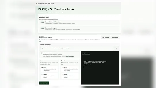JSONify ‑ No Code Data Access screenshot